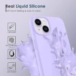 Silicone Bumper Case for iPhone 14 Plus (Purple) | Camera Lens (Black) | Matte Finish Back Membrane screen Guard (Pack Of 3) Combo