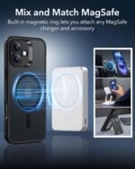 iPhone 16 Plus Case, Compatible with MagSafe, Shockof Military-Grade tection (HaloLock) -Black