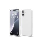 iPhone 16 Plus Case, Premium Liquid Silicone Case, Full Body Protective Cover, Shockproof (Silicone White)