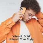 iPhone 15 Plus Case, Liquid Silicone Case, Full Body Protective Cover, Shockproof (Silicone Orange)