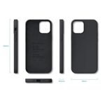 iPhone 12, iPhone 12 Pro Case – Full Body Protection (Screen & Camera Protection) (Silicone Black)