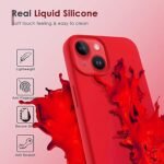 Silicone Bumper Case for iPhone 14 Plus (Red) | Camera Lens (Black) | Matte Finish Back Membrane screen Guard (Pack Of 3) Combo