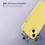 Silicone Bumper Case for iPhone 14 Plus (Yellow) | Camera Lens (Black) | Matte Finish Back Membrane screen Guard (Pack Of 3) Combo