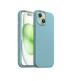 Silicone Bumper Case for iPhone 15 Plus (Pine Green) | Camera Lens (Black) | Matte Finish Back Membrane screen Guard (Pack Of 3) Combo