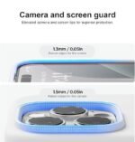 Silicone Bumper Case for iPhone 16 Pro (White) | Camera Lens (Black) | Matte Finish Back Membrane screen Guard (Pack Of 3) Combo