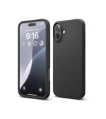 iPhone 16 Plus Case, Premium Liquid Silicone Case, Full Body Protective Cover, Shockproof (Silicone Black)