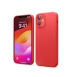 Silicone Case Compatible For iPhone 12 | iPhone 12 Pro Case - Full Body Protection (Screen & Camera Protection) (Red)