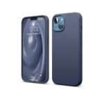 iPhone 13, Full Body Screen Camera Protective Cover, Shockproof Liquid Silicone Slim Phone Case (Silicone Blue)