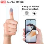 OnePlus 11R (5G) UV Tempered Glass | Screen Protector | Camera Lens (Black) | Back Membrane (Pack Of 3) Combo