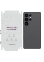 4 in 1 Combo Pack for Samsung Galaxy S25 Ultra – Black (Back Cover + Camera Lens Protector + Tempered Glass + Unbreakable Film)