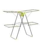 Mobidry Neo+ 2-Level Foldable Alloy Steel Cloth Drying Stand for Home with Socks Holder (XL) (Made in India)