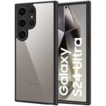 Accessories Combo for Samsung Galaxy S24 Ultra | Tempered Glass | Back Membrane | Original Silicone Case with Camera Rings (4-in-1 Combo)