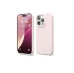 Silicone Bumper Case for iPhone 16 Pro Max (Pink) | Camera Lens (White) | Matte Finish Back Membrane screen Guard (Pack Of 3) Combo