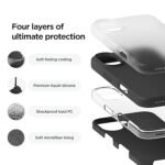 iPhone 16 Plus Case, Premium Liquid Silicone Case, Full Body Protective Cover, Shockproof (Silicone Black)