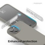 iPhone 15 Plus Case, Liquid Silicone Case, Full Body Protective Cover, Shockproof, Slim Phone Case (Silicone Grey)