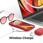 Silicone Case Compatible For iPhone 12 | iPhone 12 Pro Case - Full Body Protection (Screen & Camera Protection) (Red)