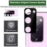 Tempered Glass For Samsung Galaxy S20Fe | Camera Lens (Black) | Back Membrane (Pack Of 3) Combo