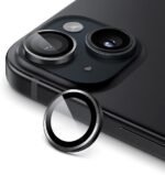 Silicone Bumper Case for iPhone 15 (Transparent) | Camera Lens (Black) | Matte Finish Back Membrane screen Guard (Pack Of 3) Combo