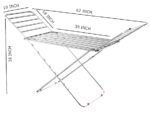 Stainless Steel Foldable Cloth Dryer Stand Double Rack Cloth Stands for Drying Clothes Steel (Cross)