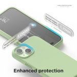 iPhone 15 Plus Case, Liquid Silicone Case, Full Body Protective Cover, Shockproof (Silicone Pastel Green)