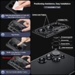 Samsung Galaxy S24 Ultra, Super X Tempered Glass | Camera Lens (Black) | Back Membrane (Pack Of 3) Combo