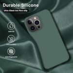 Silicone Bumper Case for iPhone 14 Pro Max (Green) | Camera Lens (Black) | Matte Finish Back Membrane screen Guard (Pack Of 3) Combo