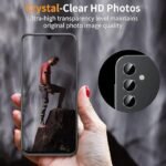 Tempered Glass for Samsung Galaxy A15 (5G) | Camera Lens (Black) | Back Membrane (Pack Of 3) Combo