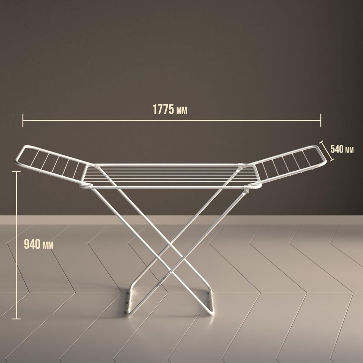 Cloth Drying Stand - 3 Way Folding, 42 Feet Drying Length, 20 Drying Rails, Lightweight (Silver) Alloy Steel