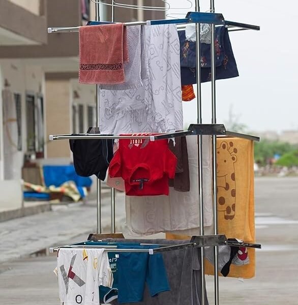 Foldable Cloth Stand for Drying Clothes, Premium Cloth Drying Stand, Space-Saving Clothes Stand for Drying Indoors & Outdoors, Durable Design, Easy to Use and Store