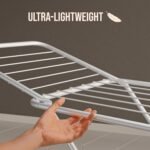 Cloth Drying Stand - 3 Way Folding, 42 Feet Drying Length, 20 Drying Rails, Lightweight (Silver) Alloy Steel Cloth Drying Stand - 3 Way Folding, 42 Feet Drying Length, 20 Drying Rails, Lightweight (Silver) Alloy Steel