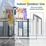 Tripod Clothes Drying Rack - Folding Indoor, Portable, Height-Adjustable, Space Saving Laundry Rack