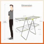 Mobidry Neo+ 2-Level Foldable Alloy Steel Cloth Drying Stand for Home with Socks Holder (XL) (Made in India)