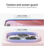 Silicone Bumper Case for iPhone 16 Pro Max (Pink) | Camera Lens (White) | Matte Finish Back Membrane screen Guard (Pack Of 3) Combo