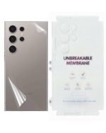 Samsung Galaxy S24 Ultra, Super X Tempered Glass | Camera Lens (Black) | Back Membrane (Pack Of 3) Combo