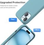 Silicone Bumper Case for iPhone 15 Plus (Pine Green) | Camera Lens (Black) | Matte Finish Back Membrane screen Guard (Pack Of 3) Combo