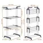 Foldable Cloth Stand for Drying Clothes, Premium Cloth Drying Stand, Space-Saving Clothes Stand for Drying Indoors & Outdoors, Durable Design, Easy to Use and Store