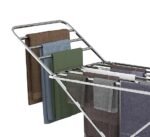 Stainless Steel Foldable Cloth Dryer Stand Double Rack Cloth Stands for Drying Clothes Steel (Cross)