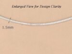 Anti-Tarnish 92.5 Sterling Silver Silk Chain Necklace in 16 18 24 inches | Gift for Women & Girls
