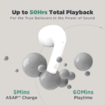 boAt Airdopes Atom 81 Truly Wireless in Ear True Wireless Earbuds W/Upto 50H Playtime, 13MM Drivers, ASAP Charge, BT V5.3 (White)