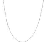 Anti-Tarnish 92.5 Sterling Silver Ball Chain Necklace in 16 18 24 inches | Gift for Women & Girls