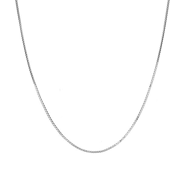 Anti-Tarnish 92.5 Sterling Silver Box Chain Necklace in 16 18 24 inches | Gift for Women & Girls