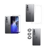Tempered Glass for OnePlus Nord CE 4 (5G) | Camera Lens (Black) | Back Membrane (Pack Of 3) Combo