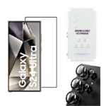 Samsung Galaxy S24 Ultra, Super X Tempered Glass | Camera Lens (Black) | Back Membrane (Pack Of 3) Combo