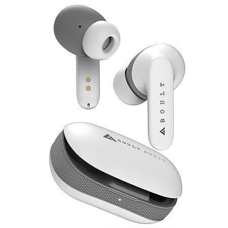 Boult Z20 Truly Wireless Bluetooth Ear Buds with 51H Playtime, Zen™ Calling ENC Mic, Low Latency Gaming, Touch Controls, Rich Bass Drivers, TWS Earbuds Bluetooth Wireless (Ivory White)