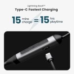 Boult Audio XCharge Wireless in Ear Bluetooth Earphones with ENC Mic, 28H Playtime, Type-C Fast Charging (15Min=15Hrs Playtime) - Black