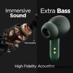 Boult Z20 Truly Wireless Bluetooth Ear Buds with 51H Playtime, Zen™ Calling ENC Mic, Low Latency Gaming, Touch Controls, Rich Bass Drivers, TWS Earbuds Bluetooth Wireless (Pine Green)