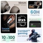 Boult Audio Z40 True Wireless in Ear Earbuds with 60H Playtime, Zen™ ENC Mic, Type-C Fast Charging, Made in India, 10mm Rich Bass Drivers, IPX5, Bluetooth 5.3 Ear Buds TWS (4 Colour Options)