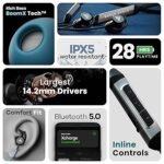 Boult Audio XCharge Wireless in Ear Bluetooth Earphones with ENC Mic, 28H Playtime, Type-C Fast Charging (15Min=15Hrs Playtime) - Black