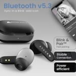 Boult Z20 Truly Wireless Bluetooth Ear Buds with 51H Playtime, Zen™ Calling ENC Mic,  Low Latency Gaming, Touch Controls, Rich Bass Drivers, TWS Earbuds Bluetooth Wireless (Jet Black)
