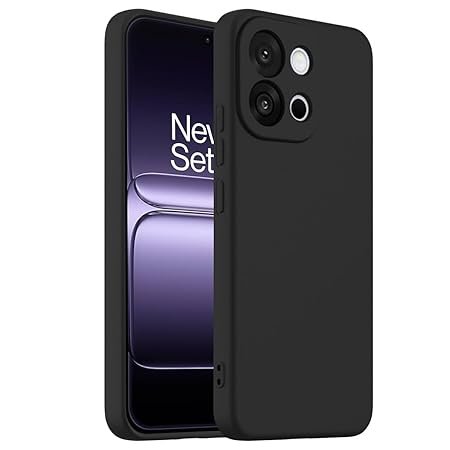 Oneplus 13s 5G Back Cover with Upgraded Square Edges for Camera Protection Shockproof  (Black)